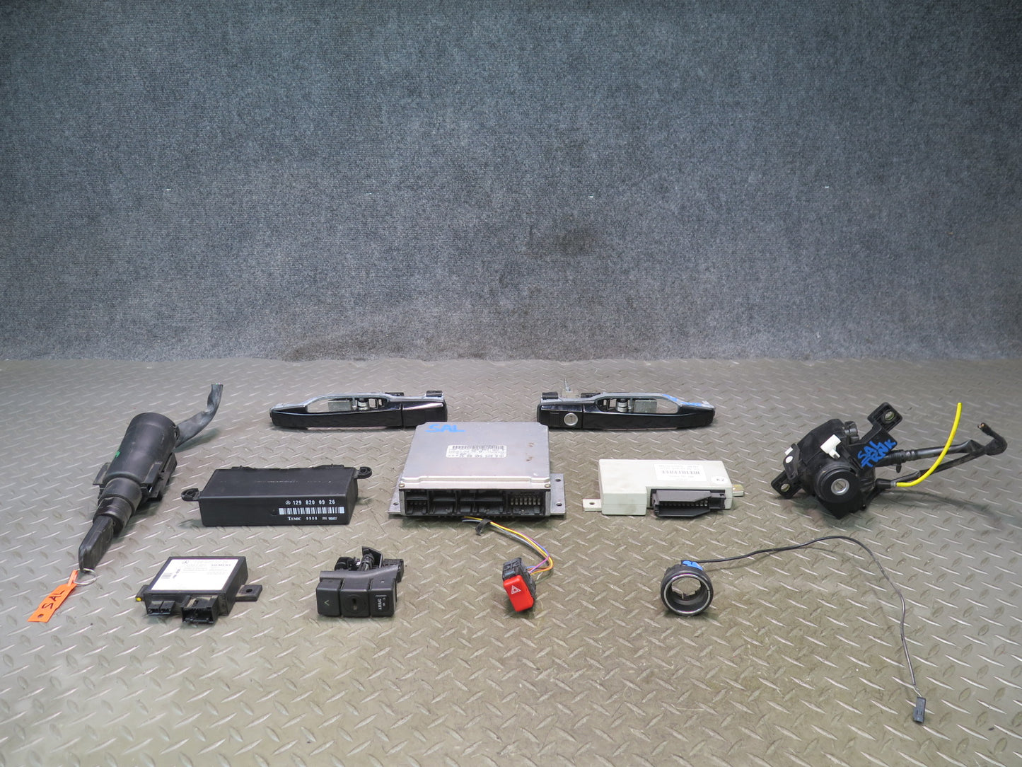1999 Mercedes R129 SL500 M113 ECU ECM Ignition Immo Door Handle Lock KEY Set OEM