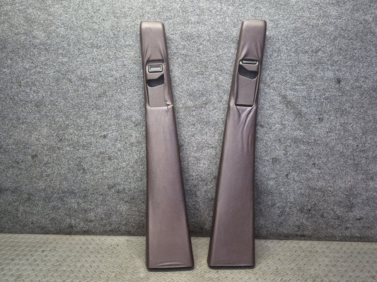 86-91 Mercedes W126 560SEL Set of 2 Center B Pillar Lower Trim Panel Damaged