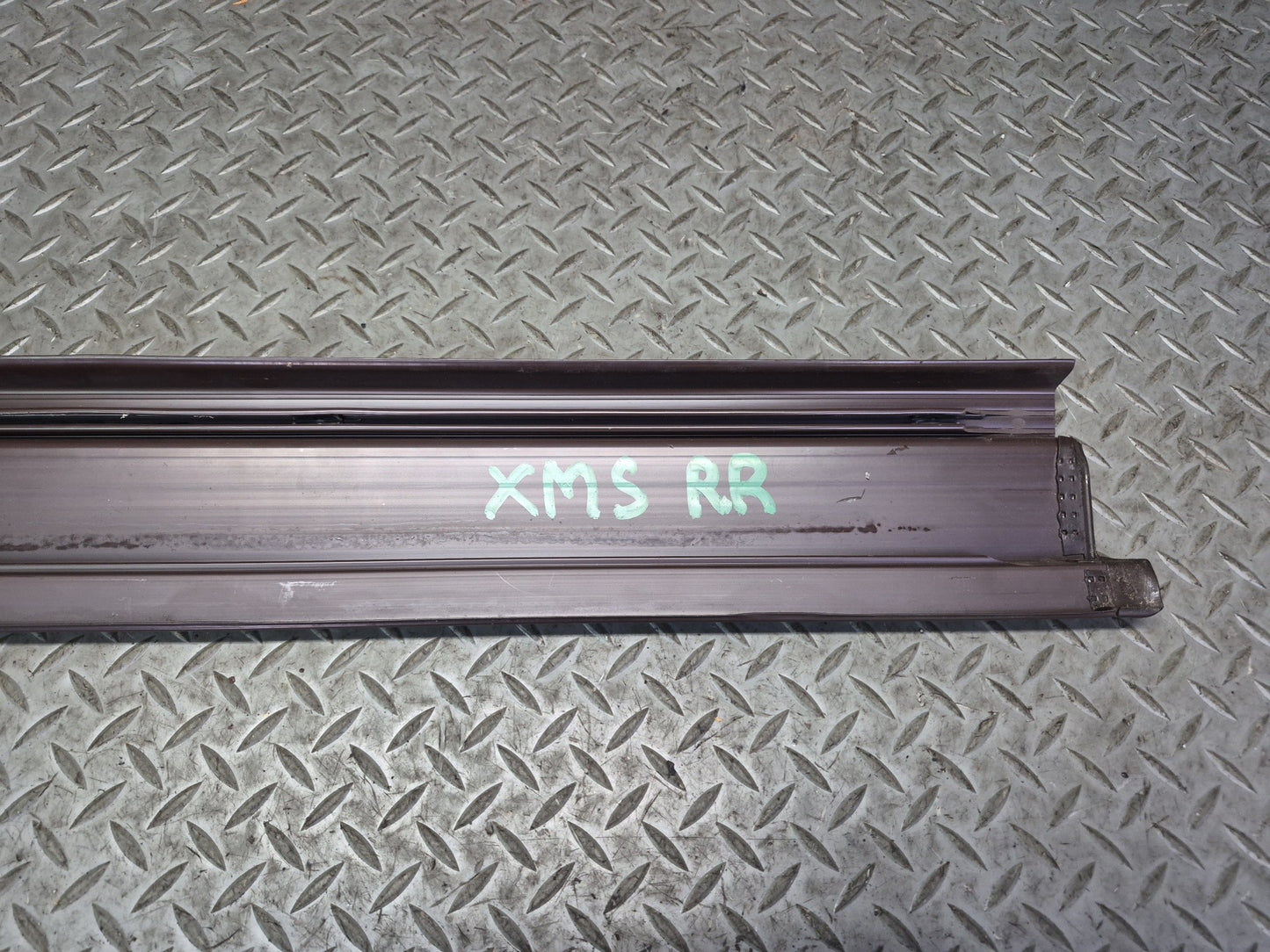 86-91 Mercedes W126 Set of 2 Rear Door Scuff Sill Plate Trim Panel Brown OEM