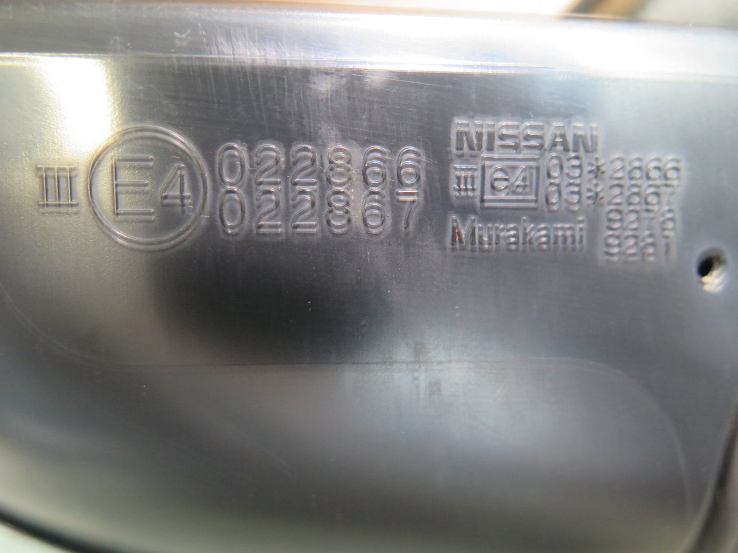 09-20 Nissan Z34 370Z Left Side View Exterior Power Heated Mirror Carbon OEM