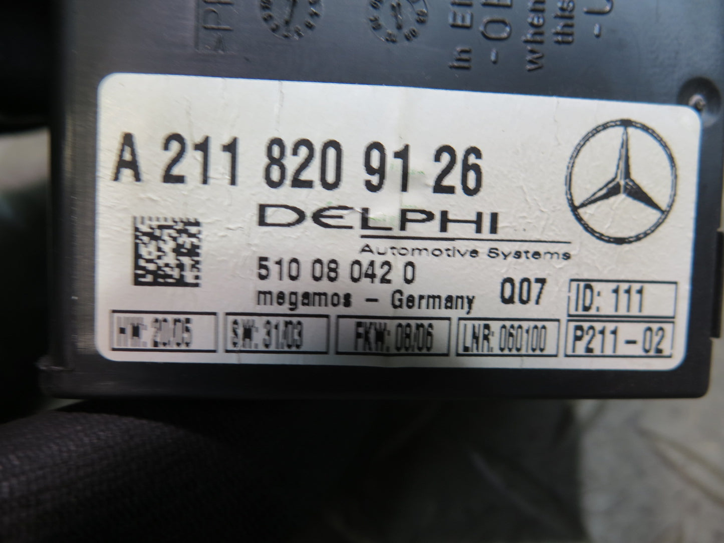 05-11 Mercedes R171 Slk-class Anti Theft Alarm Module 2118209126 OEM