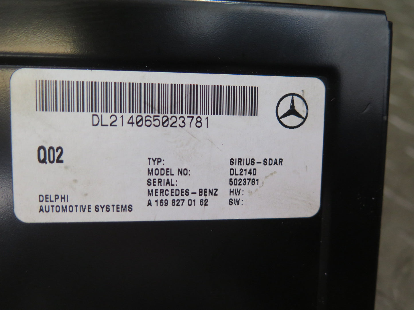 05-11 Mercedes R171 SLK Sirius Satellite Radio Control Module 169827016 OEM
