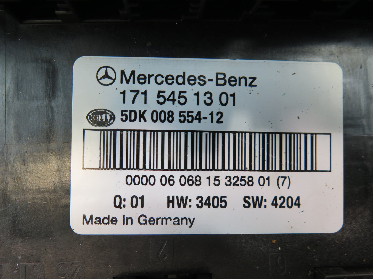 05-11 Mercedes R171 Slk-class Rear SAM Fuse Relay Box Module 1715451301 OEM