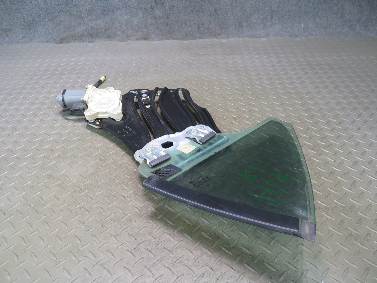 05-11 Mercedes R171 SLK Convertible Rear Left Window Regulator w Motor & Glass