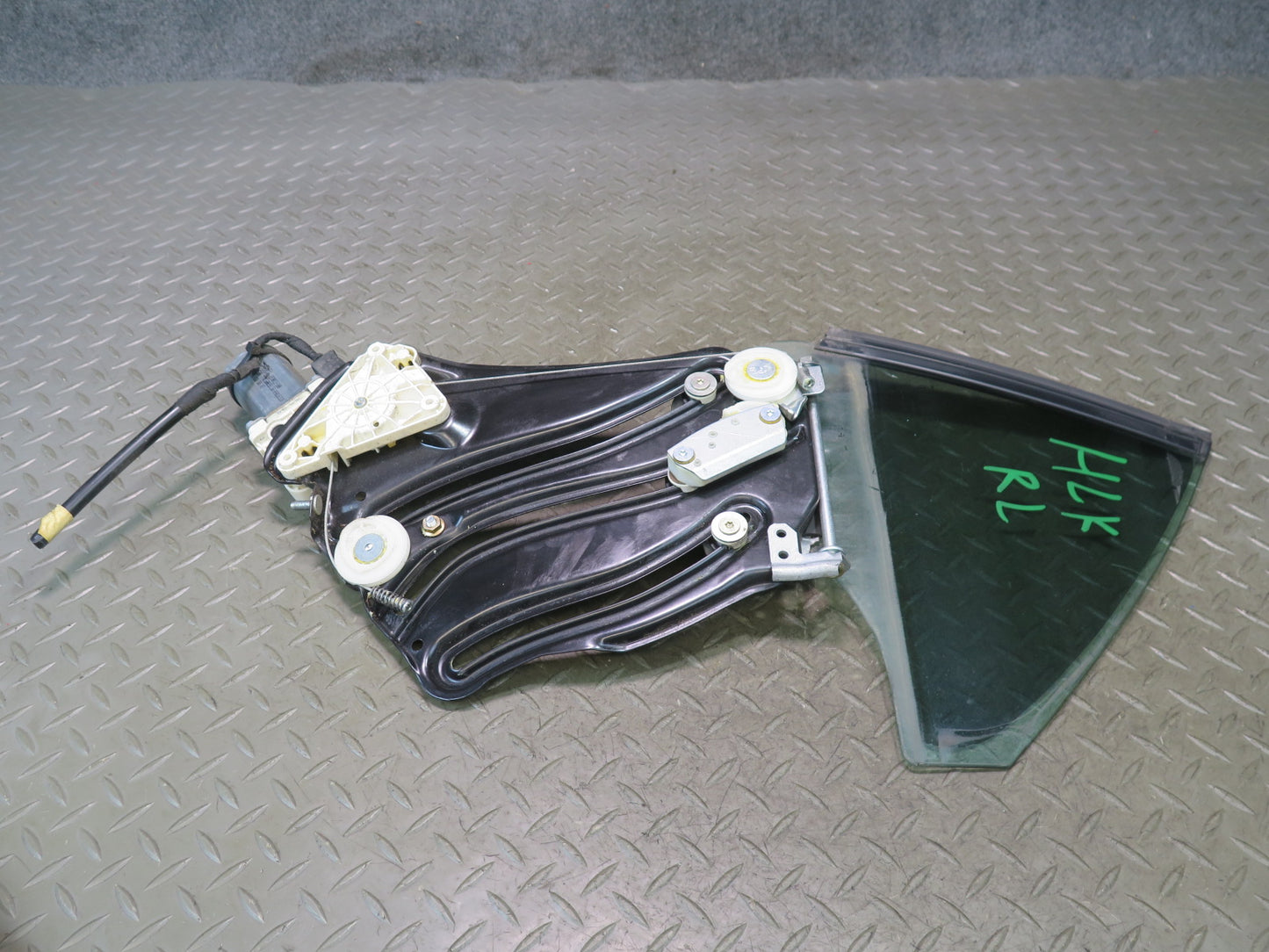 05-11 Mercedes R171 SLK Convertible Rear Left Window Regulator w Motor & Glass