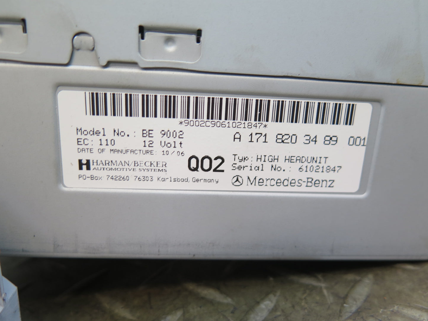 05-08 Mercedes R171 Slk-class GPS Navi Radio CD Player Receiver Head Unit OEM