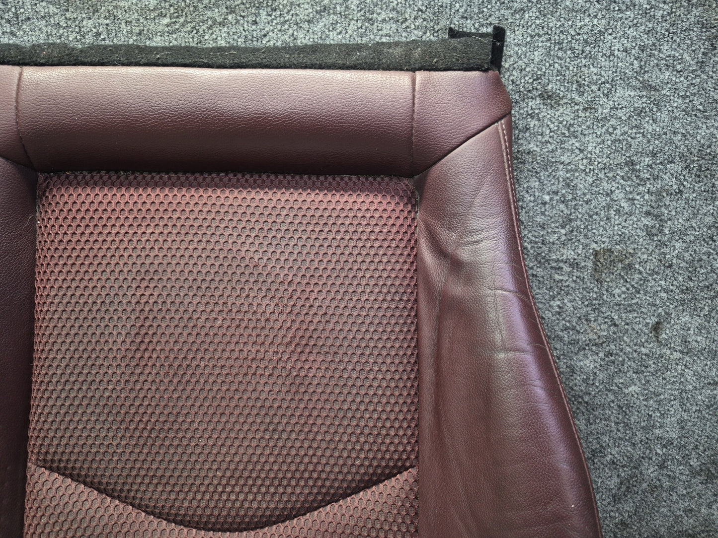 10-19 Nissan Z34 370Z Convert Front Left Seat Lower Leather Cushion Wine OEM