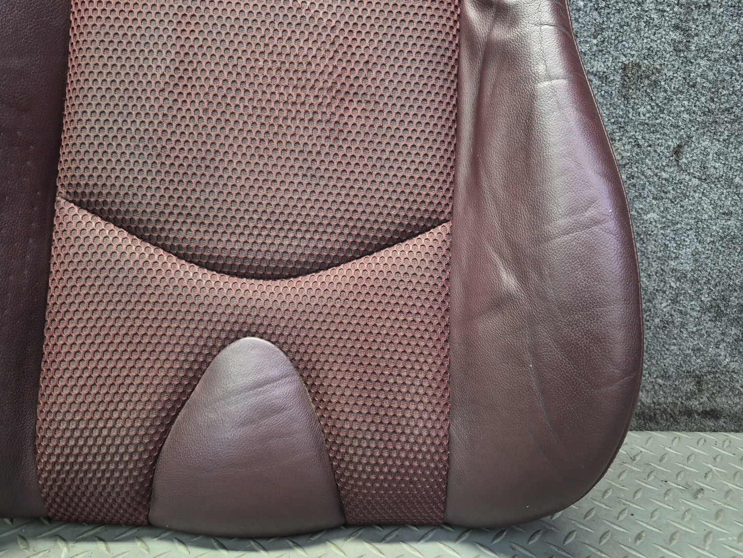 10-19 Nissan Z34 370Z Convert Front Left Seat Lower Leather Cushion Wine OEM