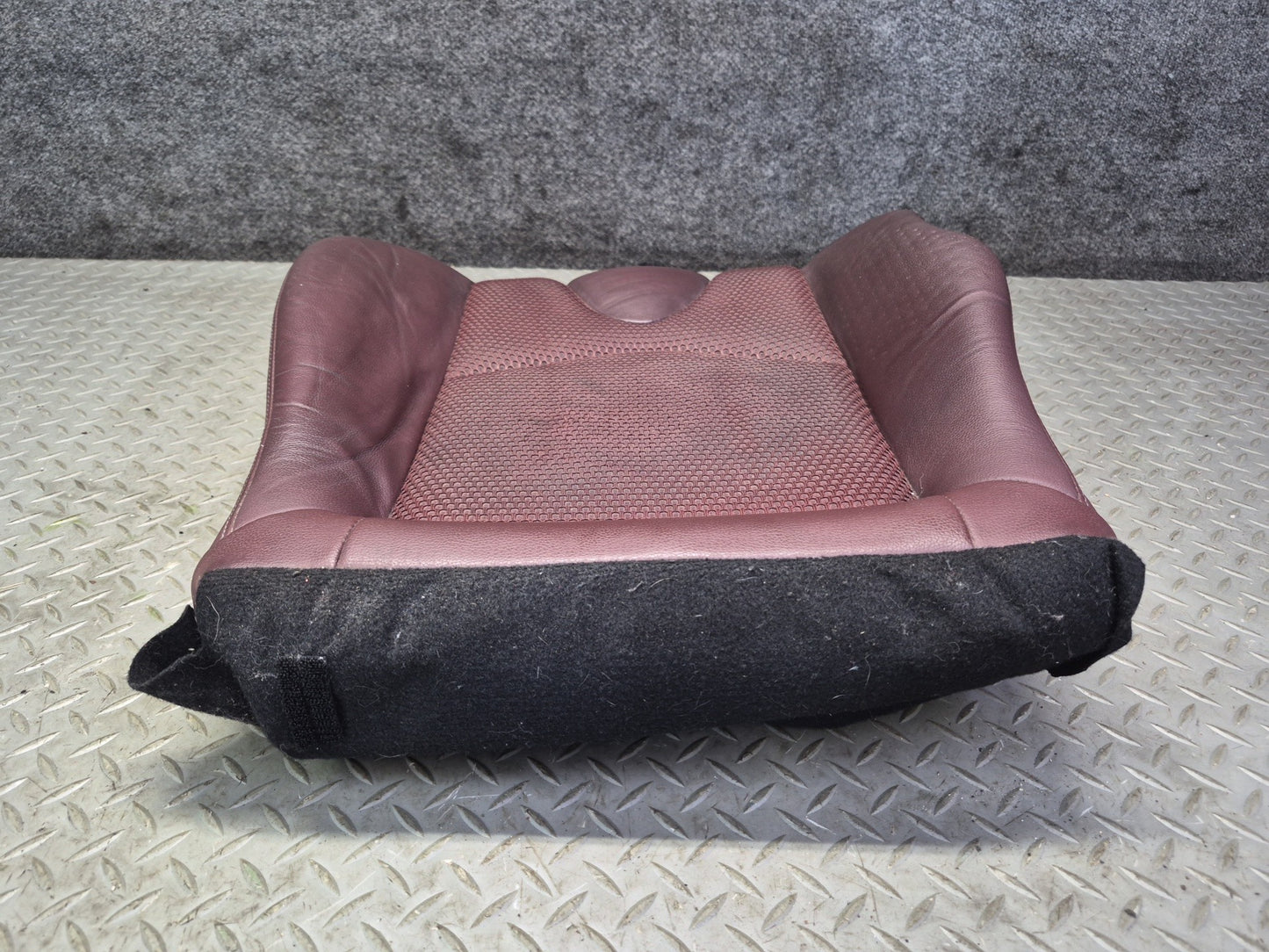 10-19 Nissan Z34 370Z Convert Front Left Seat Lower Leather Cushion Wine OEM