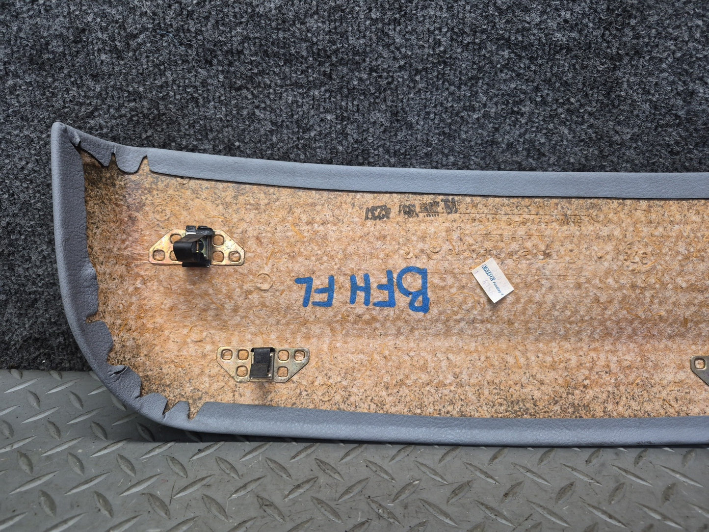 97-03 BMW E39 540i Front Left Seat Rear Back Upper Trim Panel Cover Gray OEM