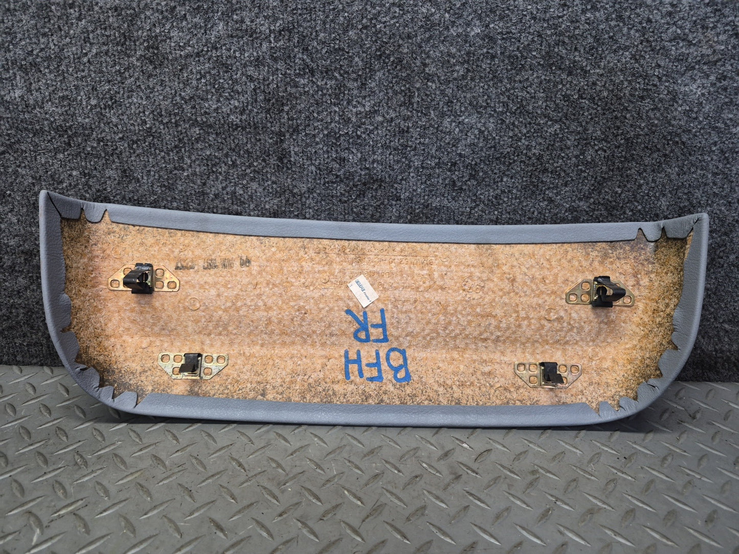 97-03 BMW E39 540i Front Right Seat Rear Back Upper Trim Panel Cover Gray OEM