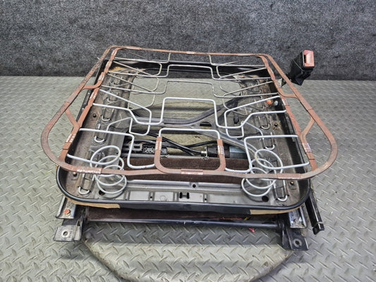 86-91 Mercedes W126 Sedan Front Right Seat Lower Frame Track Rail w Motors OEM
