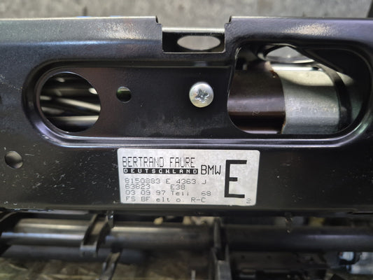 97-03 BMW E39 540i Front Right Seat Lower Frame Track Rail w Motor & Switch OEM