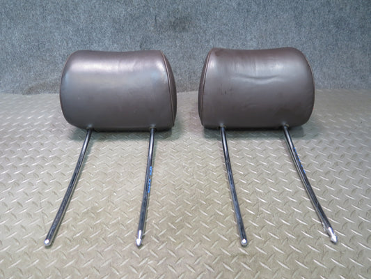 86-91 Mercedes W126 Set of 2 Front Left & Right Leather Headrest Brasil OEM