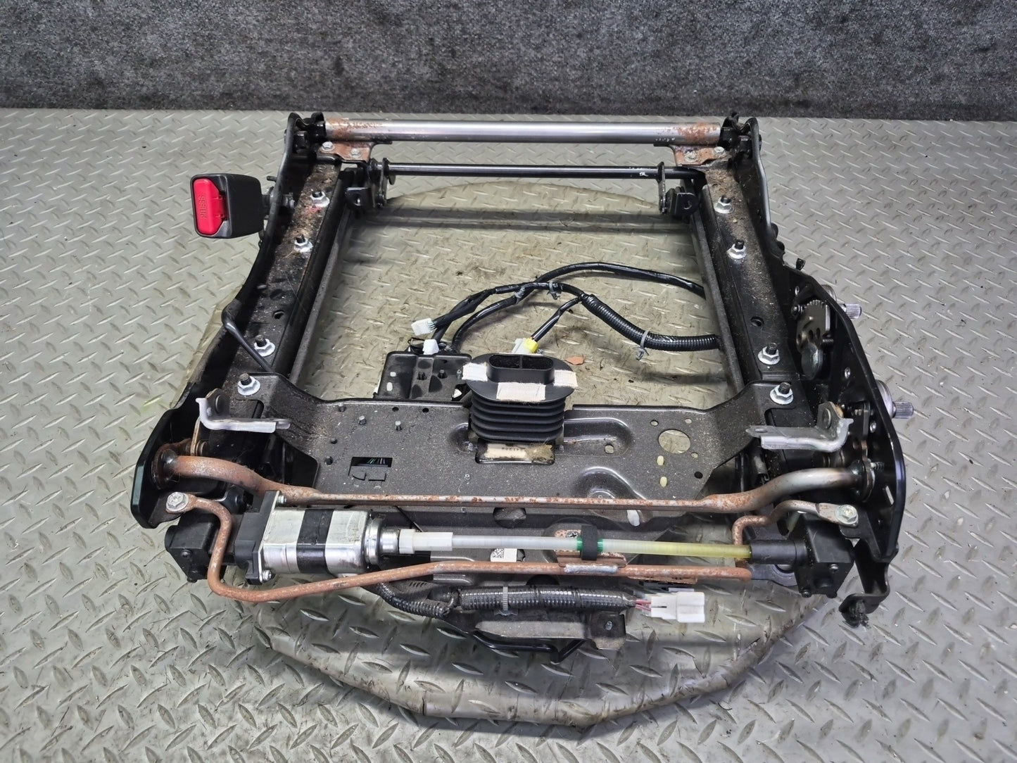 11-19 Nissan Z34 370Z Convertible Front Left Seat Frame Track Rail w Motor OEM