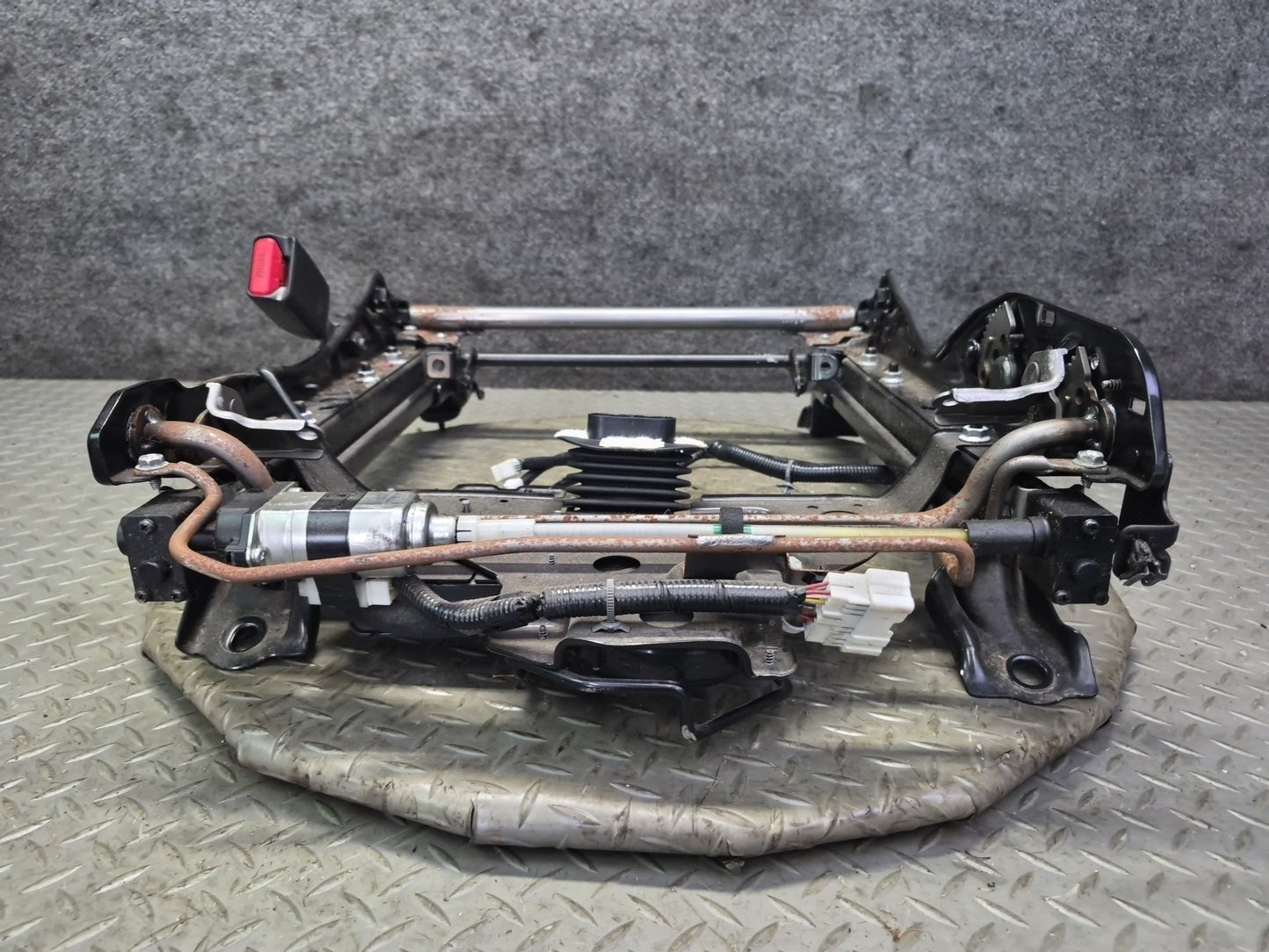 11-19 Nissan Z34 370Z Convertible Front Left Seat Frame Track Rail w Motor OEM