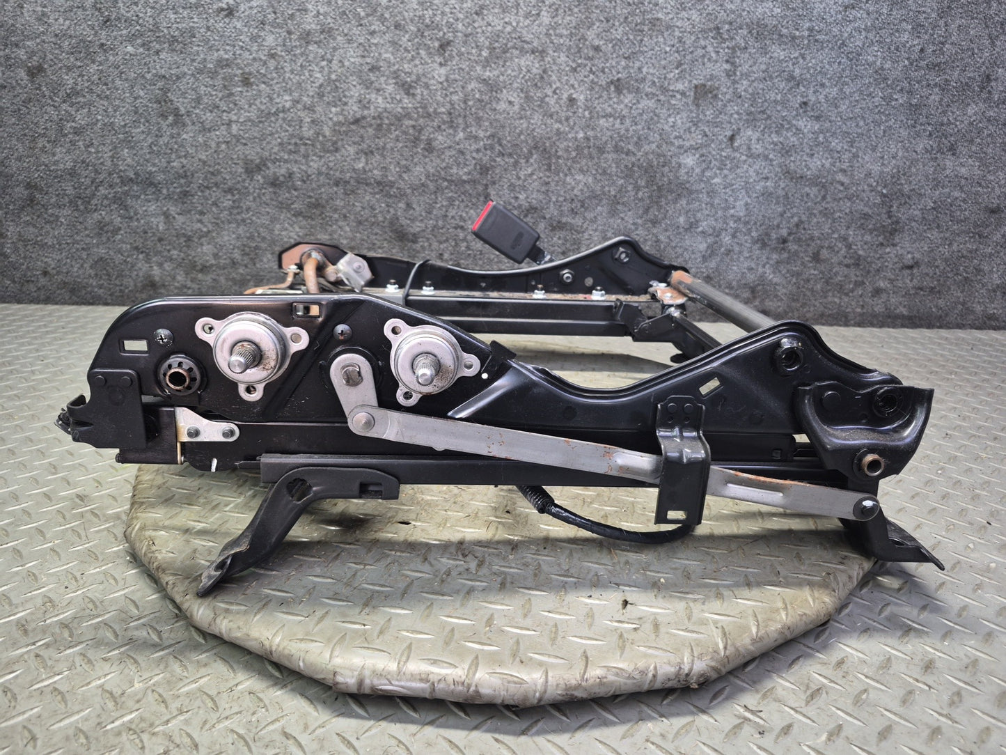 11-19 Nissan Z34 370Z Convertible Front Left Seat Frame Track Rail w Motor OEM