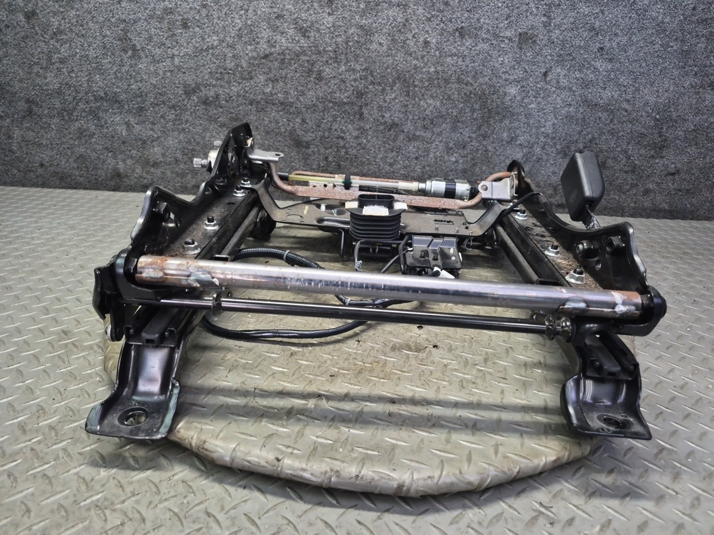 11-19 Nissan Z34 370Z Convertible Front Left Seat Frame Track Rail w Motor OEM