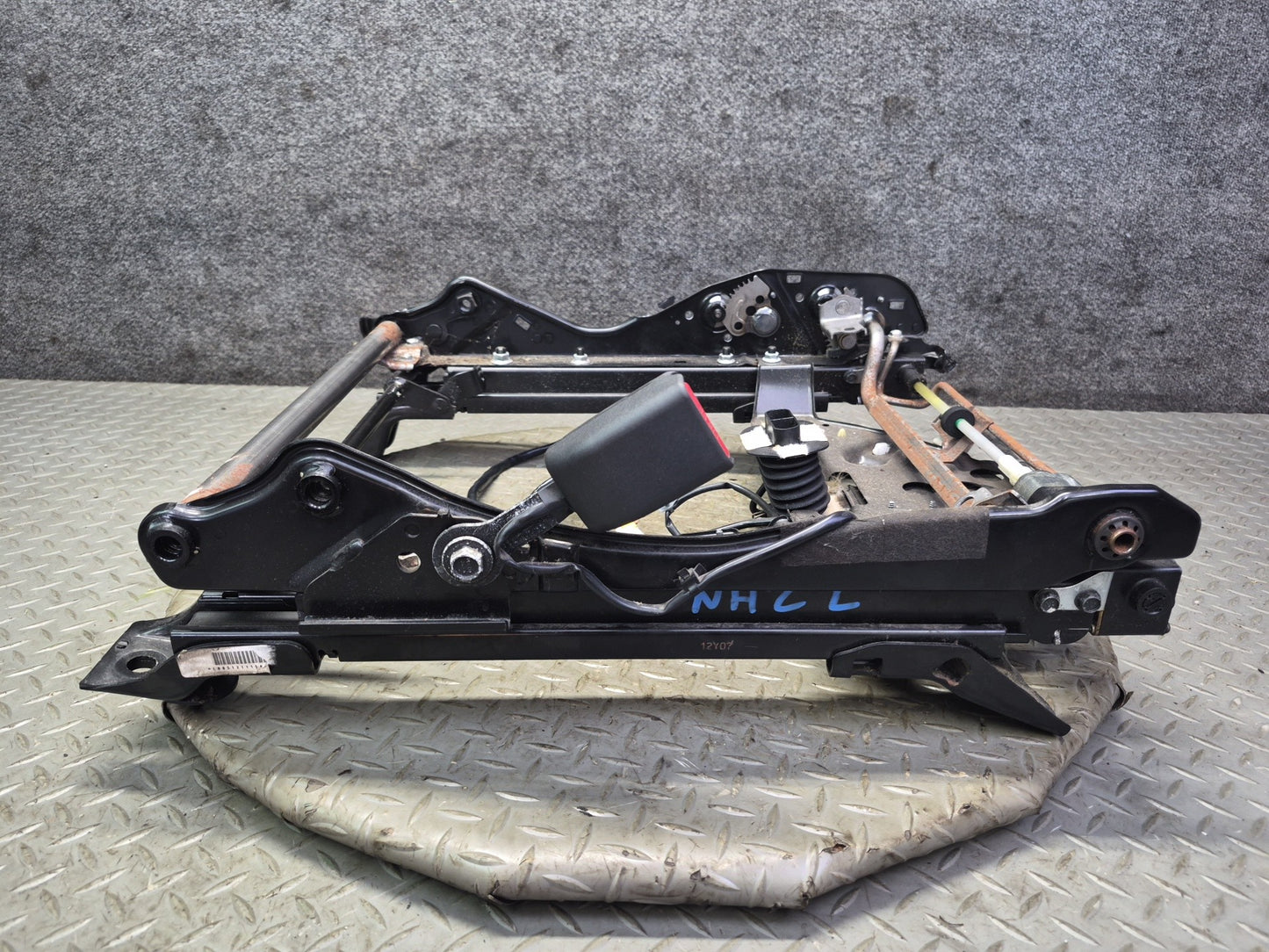 11-19 Nissan Z34 370Z Convertible Front Left Seat Frame Track Rail w Motor OEM