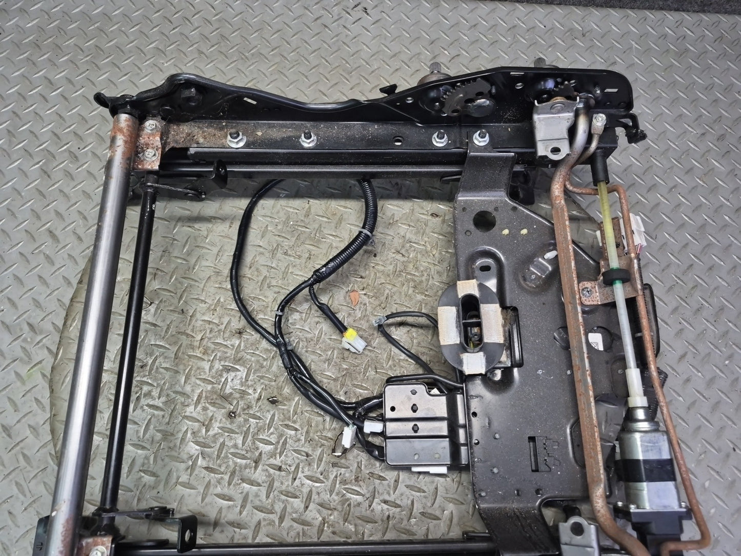 11-19 Nissan Z34 370Z Convertible Front Left Seat Frame Track Rail w Motor OEM