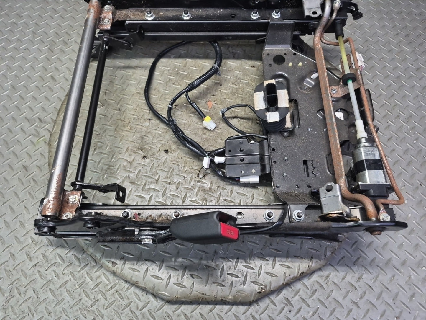 11-19 Nissan Z34 370Z Convertible Front Left Seat Frame Track Rail w Motor OEM
