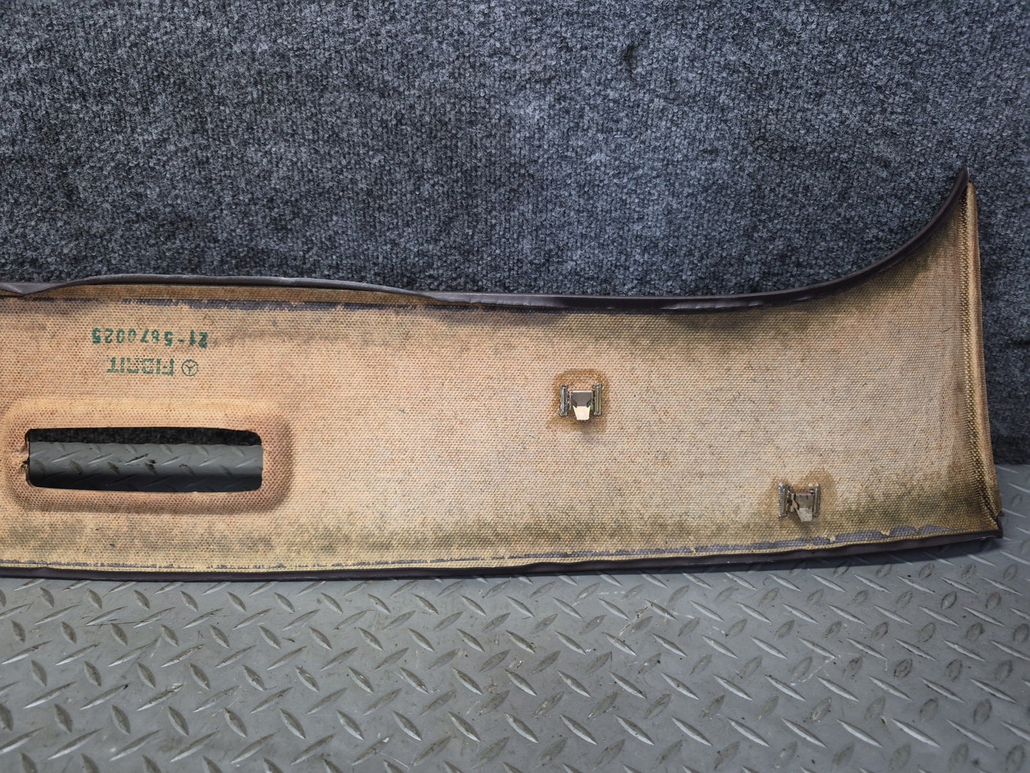 86-91 Mercedes W126 560SEL Sedan Rear Overhead Headliner Roof Trim Panel OEM
