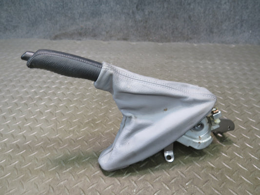 01-06 BMW E46 330ci Parking Brake Handbrake Handle Leather Boot Cover Gray OEM