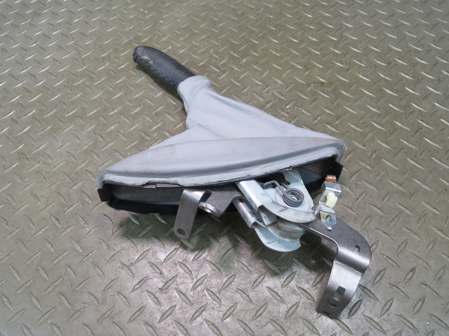 01-06 BMW E46 330ci Parking Brake Handbrake Handle Leather Boot Cover Gray OEM