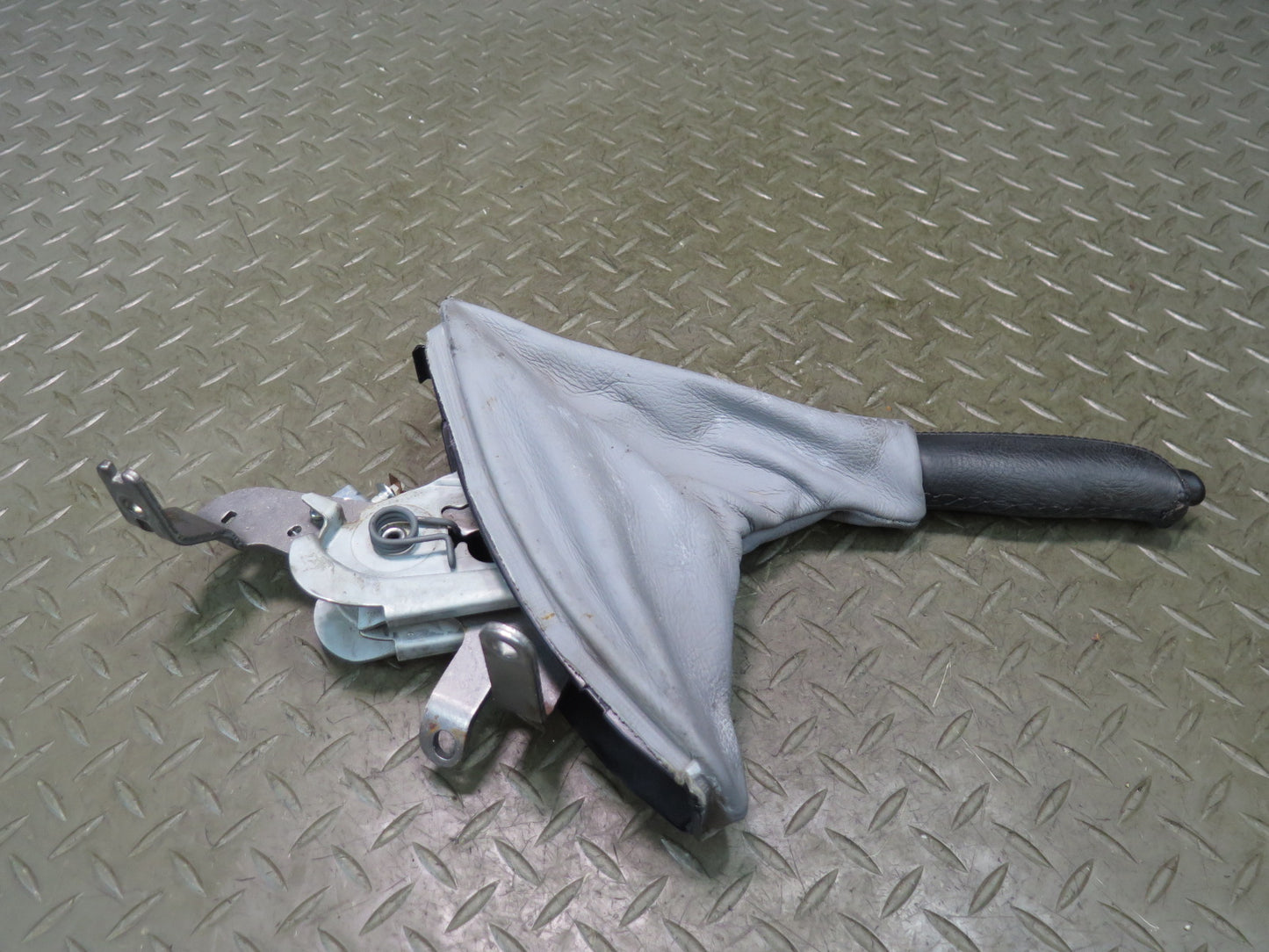 01-06 BMW E46 330ci Parking Brake Handbrake Handle Leather Boot Cover Gray OEM