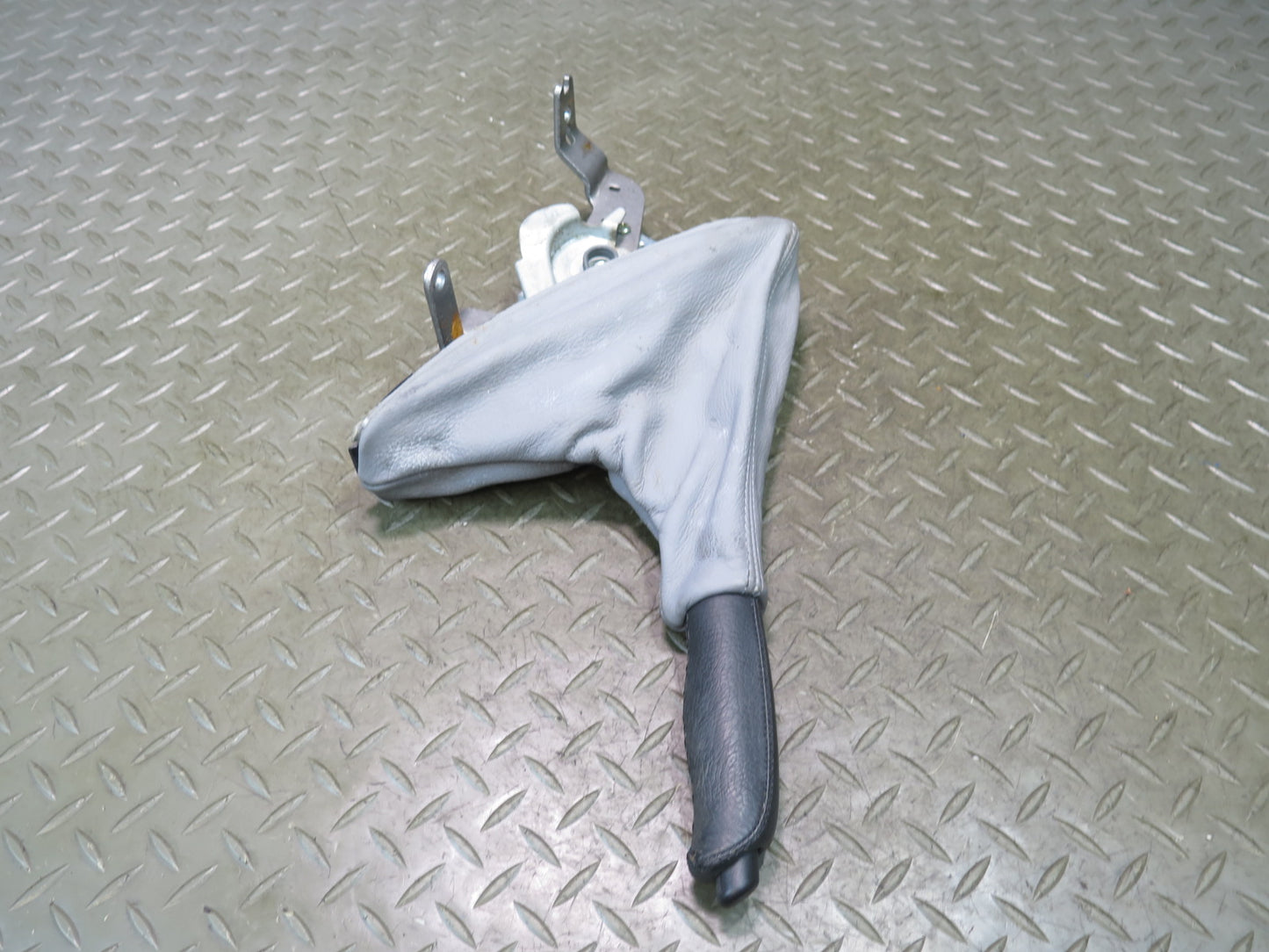 01-06 BMW E46 330ci Parking Brake Handbrake Handle Leather Boot Cover Gray OEM