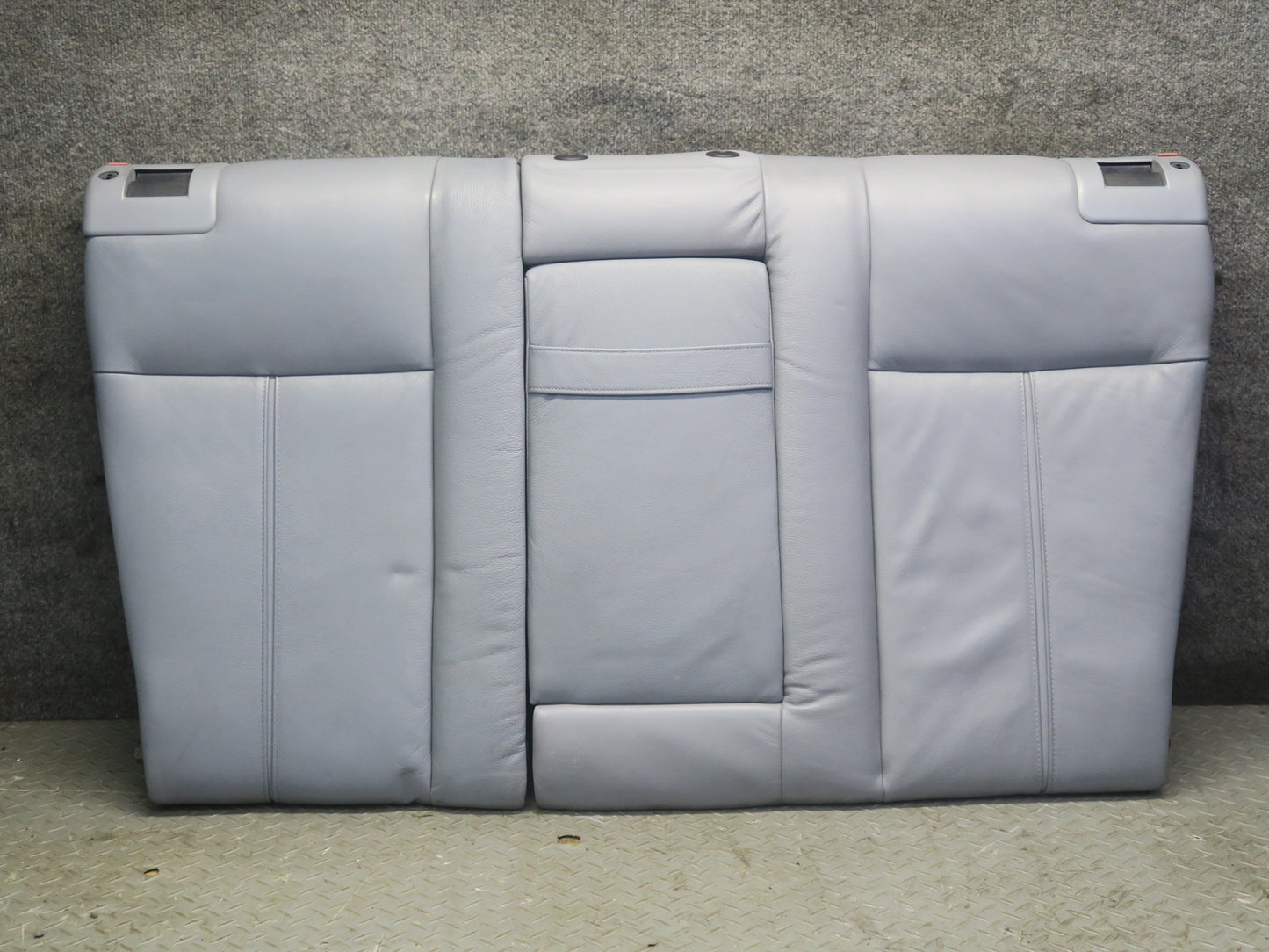 97-03 BMW E39 540i Sedan Rear Seat Upper Backrest Leather Cushion Gray OEM