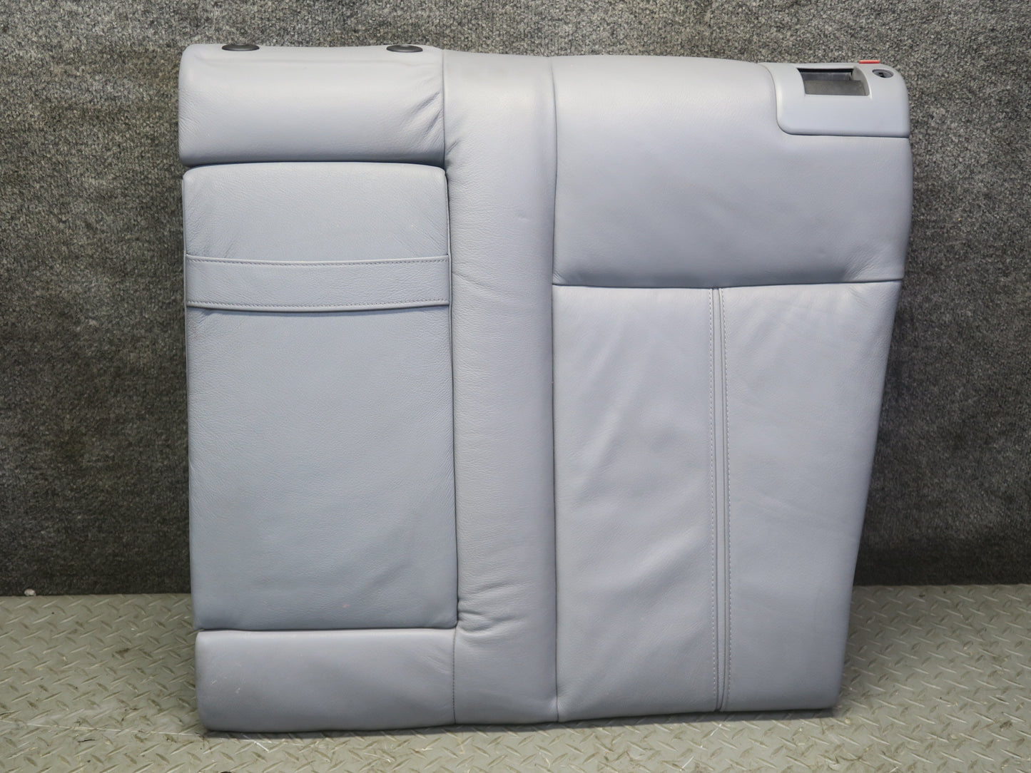 97-03 BMW E39 540i Sedan Rear Seat Upper Backrest Leather Cushion Gray OEM