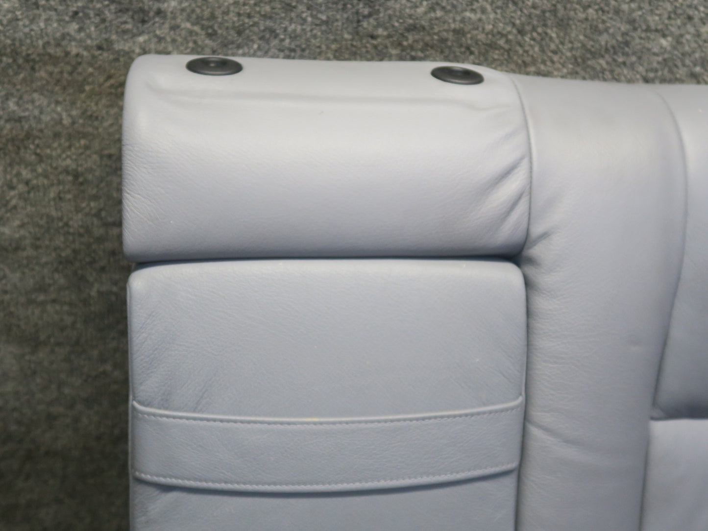97-03 BMW E39 540i Sedan Rear Seat Upper Backrest Leather Cushion Gray OEM