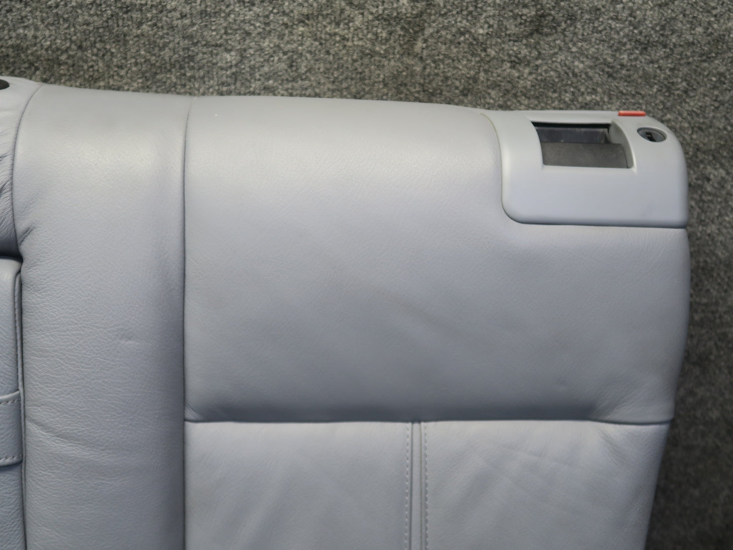 97-03 BMW E39 540i Sedan Rear Seat Upper Backrest Leather Cushion Gray OEM