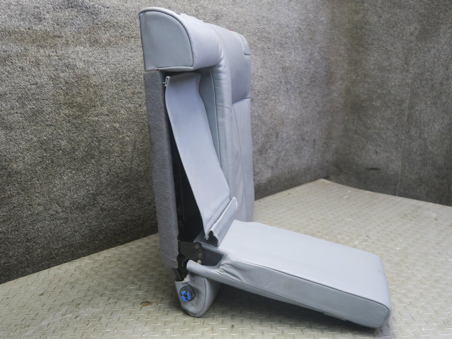 97-03 BMW E39 540i Sedan Rear Seat Upper Backrest Leather Cushion Gray OEM