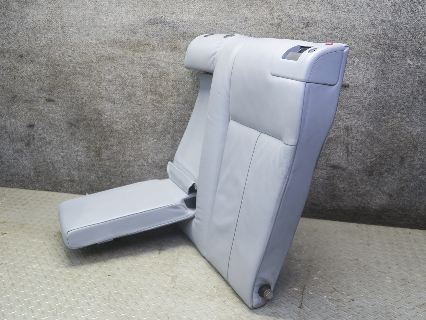 97-03 BMW E39 540i Sedan Rear Seat Upper Backrest Leather Cushion Gray OEM