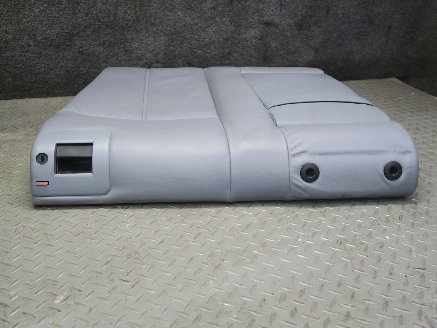 97-03 BMW E39 540i Sedan Rear Seat Upper Backrest Leather Cushion Gray OEM
