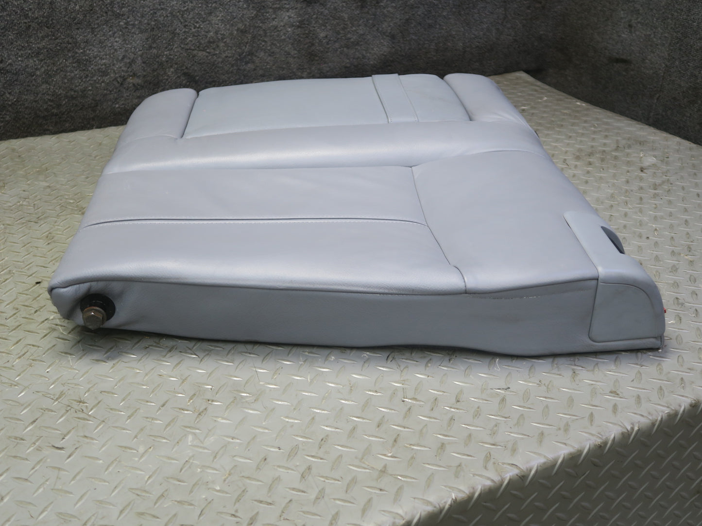 97-03 BMW E39 540i Sedan Rear Seat Upper Backrest Leather Cushion Gray OEM