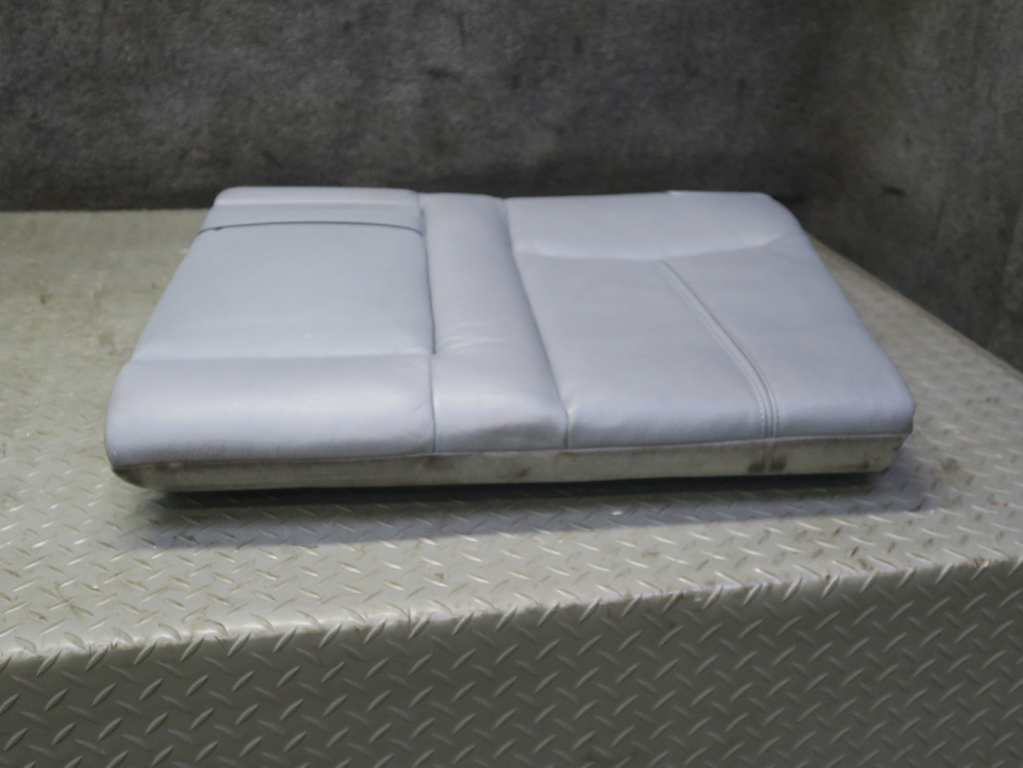97-03 BMW E39 540i Sedan Rear Seat Upper Backrest Leather Cushion Gray OEM
