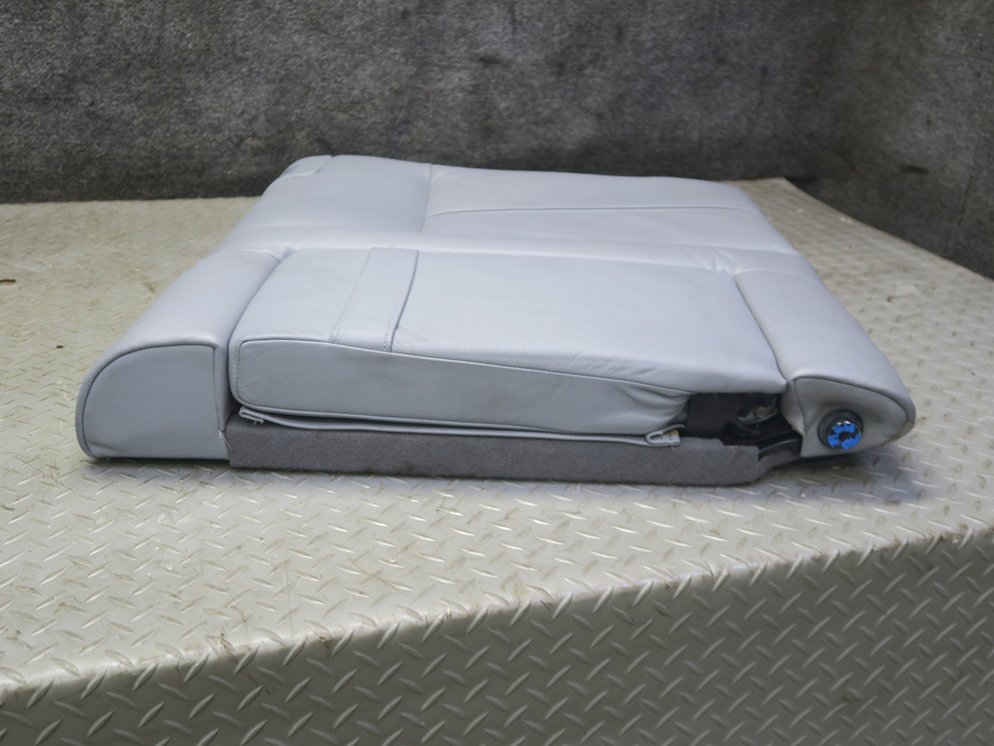 97-03 BMW E39 540i Sedan Rear Seat Upper Backrest Leather Cushion Gray OEM