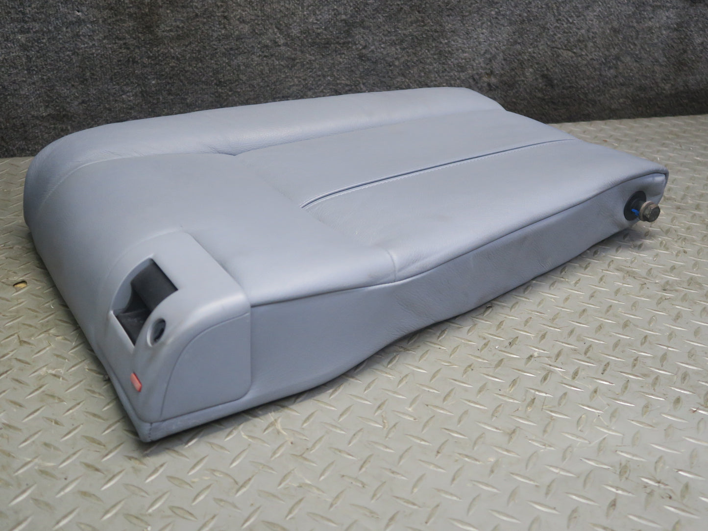 97-03 BMW E39 540i Sedan Rear Seat Upper Backrest Leather Cushion Gray OEM