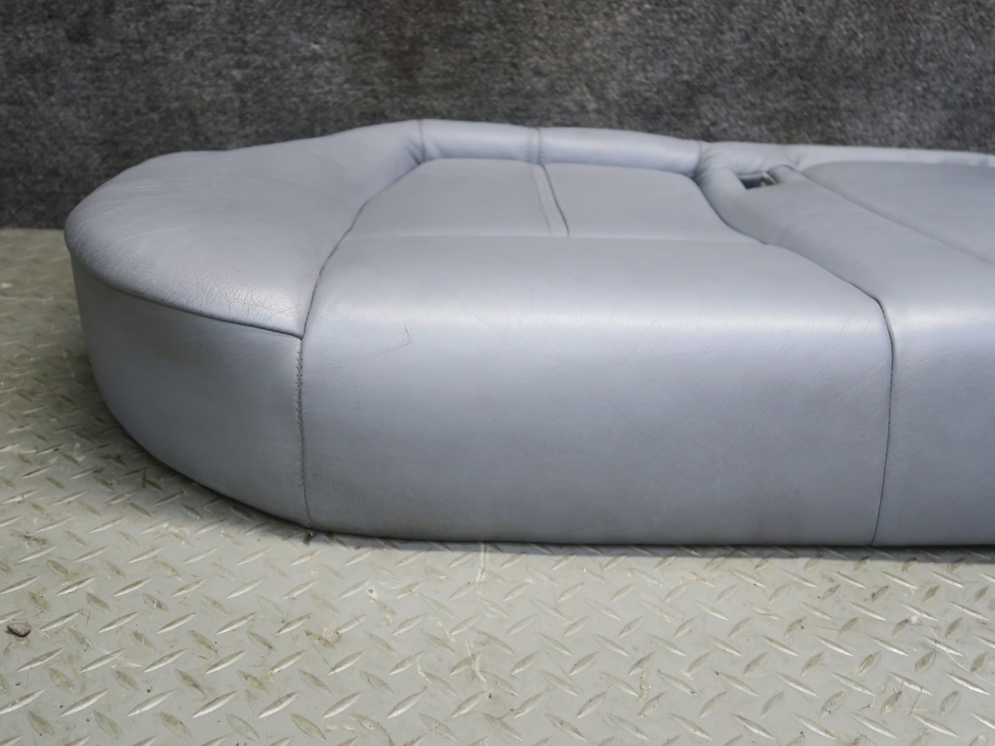 97-03 BMW E39 540i Sedan Rear Seat Lower Leather Cushion Gray OEM