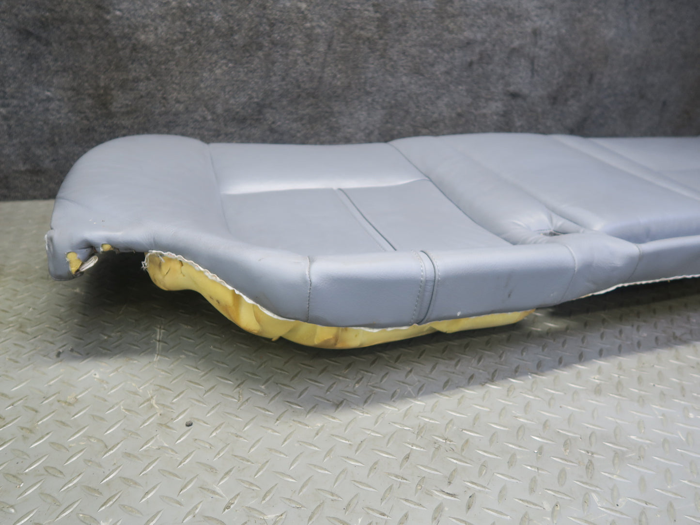 97-03 BMW E39 540i Sedan Rear Seat Lower Leather Cushion Gray OEM