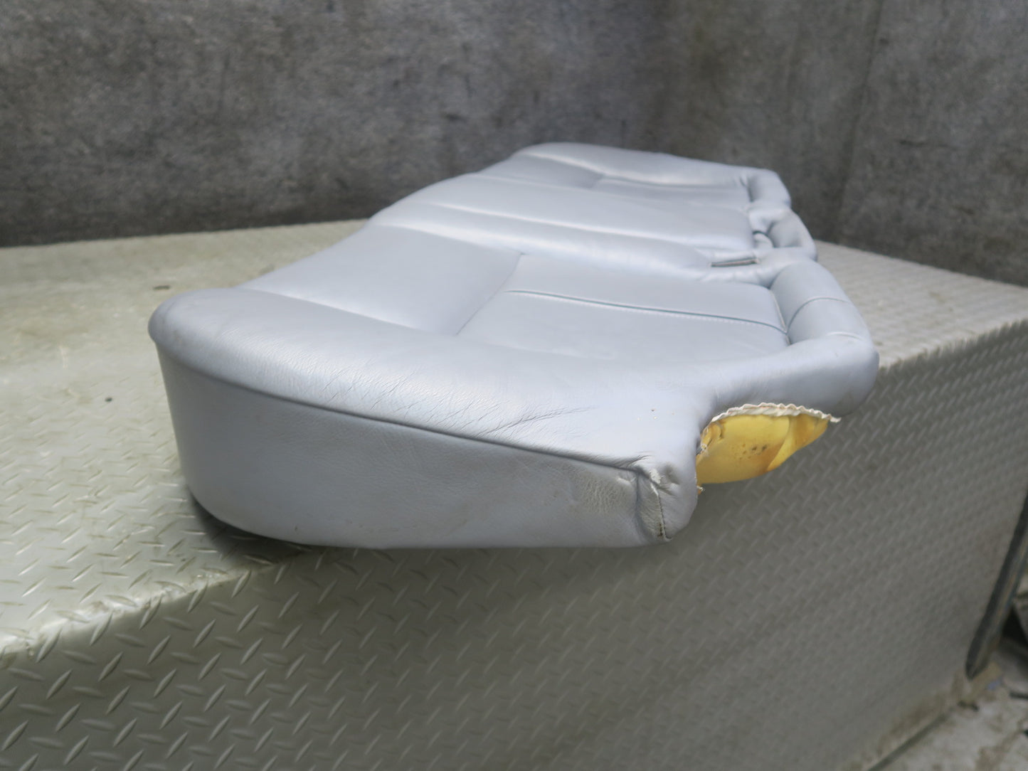 97-03 BMW E39 540i Sedan Rear Seat Lower Leather Cushion Gray OEM