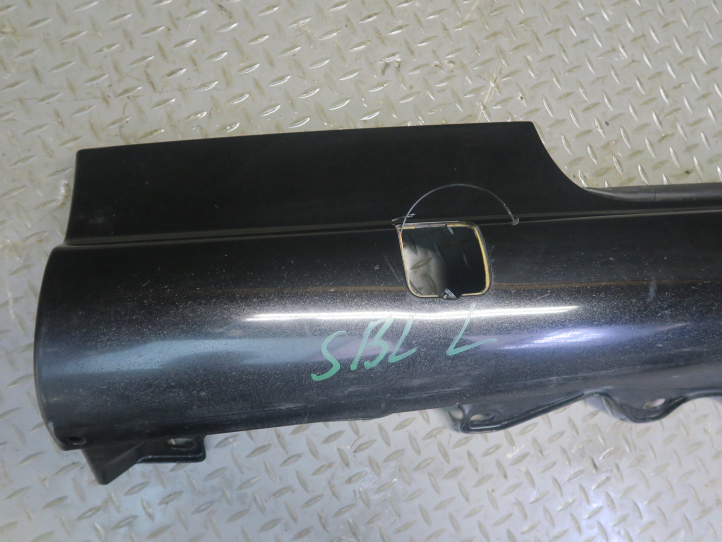 03-12 Mercedes R230 SL500 SL55 AMG Left Skirt Rocker Panel Black 2306980354 Dmgd