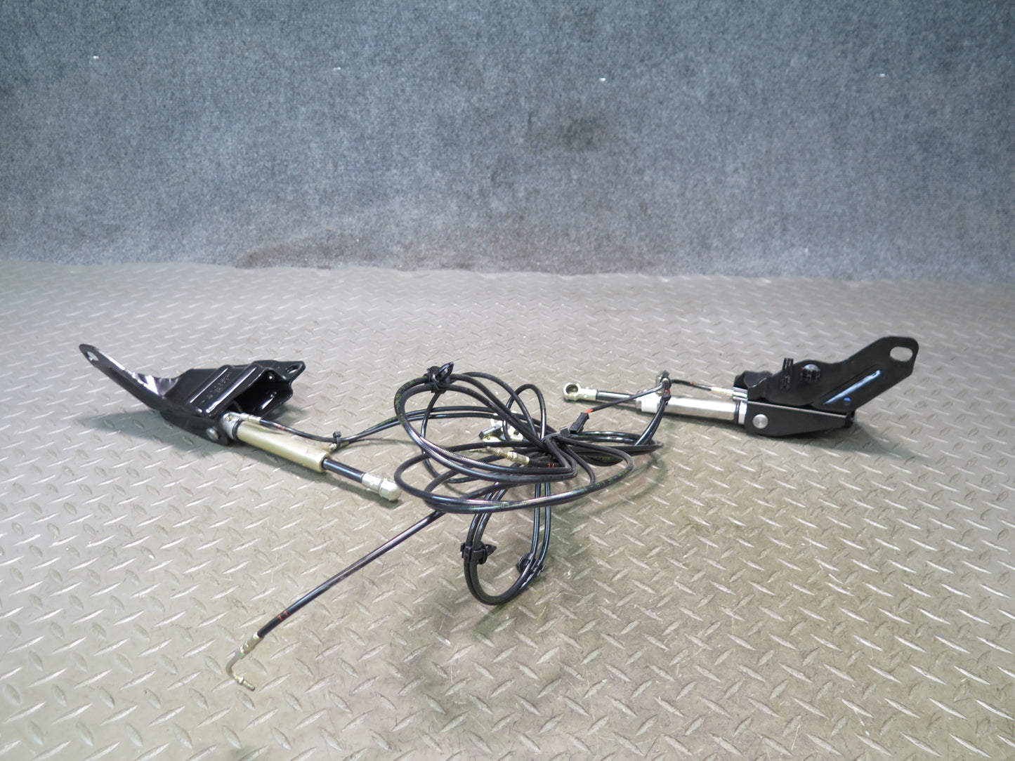 01-06 BMW E46 330Ci Conv Rear Left & Right TOP Hydraulic Cylinder w Pipe Set OEM