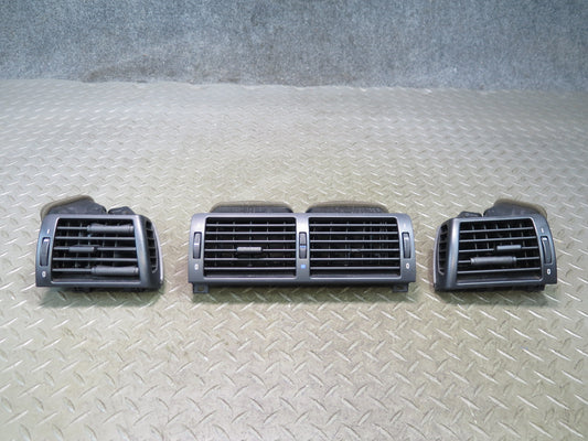 01-06 BMW E46 330ci Set of 3 Dash Front Left Center Right Air Vent Grille OEM