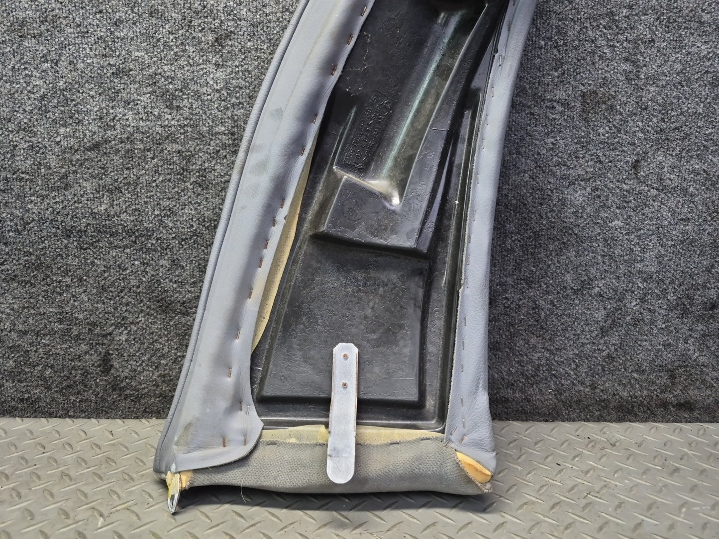99-03 BMW E39 540i Sedan Rear Left & Right Seat Leather Bolster Gray Set OEM