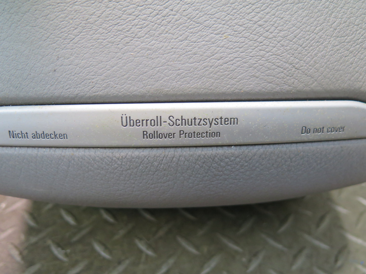 01-06 BMW E46 330CI Convertible Rear Left & Right Leather Headrest Gray OEM