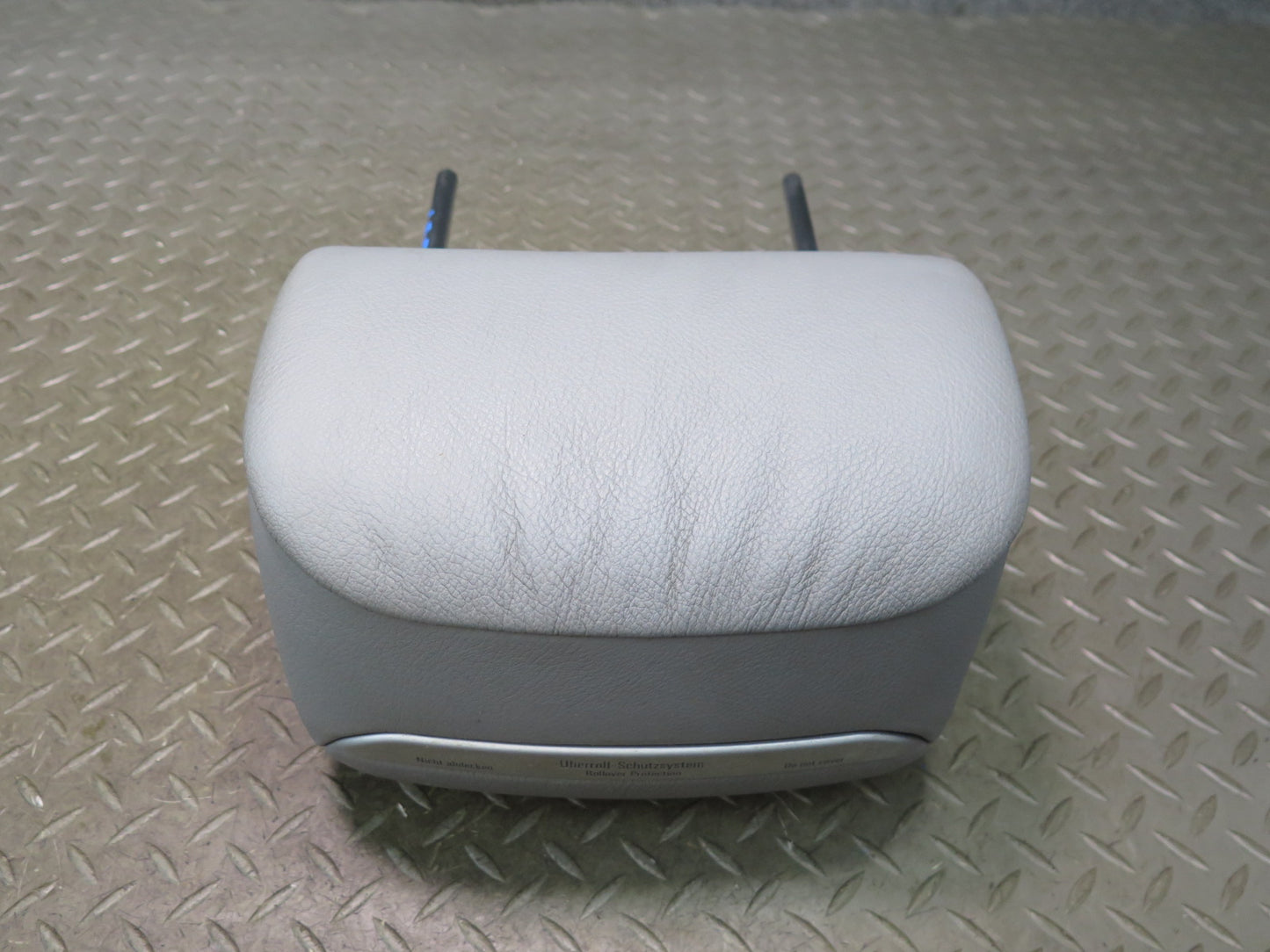 01-06 BMW E46 330CI Convertible Rear Left & Right Leather Headrest Gray OEM